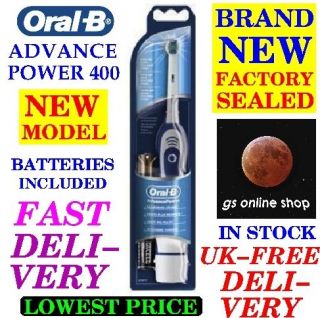 NEW BRAUN ORAL B ADVANCE POWER 400 ELECTRIC TOOTHBRUSH (BATTERIES 
