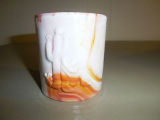 Mexicali Cosmetic Jar Pickwick Cosmetic Corp. Orange and White