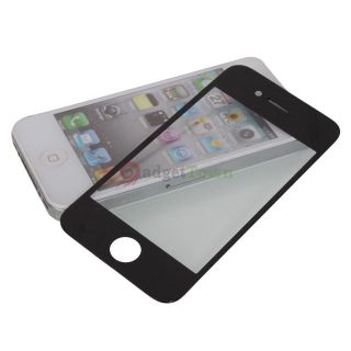Replacement Front Screen Glass Lens Cover for iPhone 4S Black