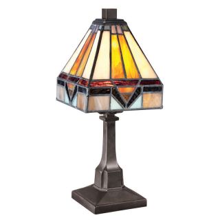 Quoizel TF1021TVB Vintage Bronze Tiffany / Stained Glass 1 Light Table 