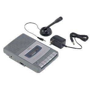 RCA SHOEBOX CASSETTE TAPE PLAYER RECORDER W/ MICROPHONE AC ADAPTER NEW