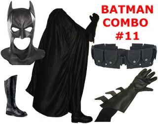 BATMAN The Dark Knight Rises costume mask cowl, cape, gloves, boots 
