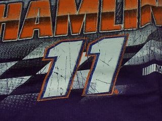 Denny Hamlin 11 Fed Ex NASCAR Purple T Shirt NWT Size XL Joe Gibbs 