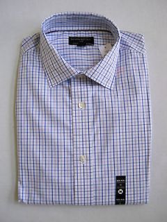BANANA REPUBLIC Mens White/Blue/Pur​ple Non Iron Button Down Shirt 
