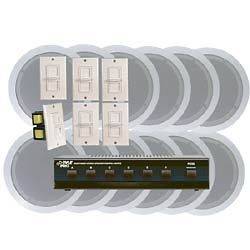 Pyle 6 Pair Ceiling Speakers w/Volume Controls/Selec​tor