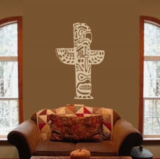 Indian Native American Totem Pole Culture Wall Art Decal Decals 