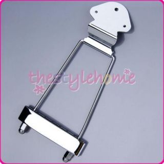 Chrome 6 string Trapeze Tailpiece for Archtop Guitar