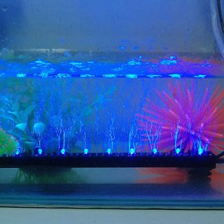 110V 220V 240V US UK AU Fish Tank Aquarium 12 Blue LED Air Curtain 