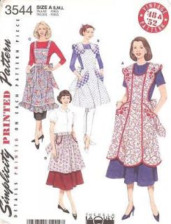 Apron PATTERN 1948 & 1952 vintage style Simplicity 3544 Miss Retro New 