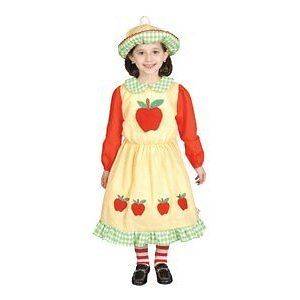 Deluxe Apple Dress & Hat Toddler or Infant Costume 8O