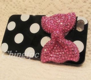 Sweet Bling Crystal Rhinestone Bow Case Cover iPhone 4 4G 4S _BD&Bh2