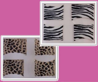   Print Leopard / Zebra   French Manicure Nail Art Stickers UK SELLER