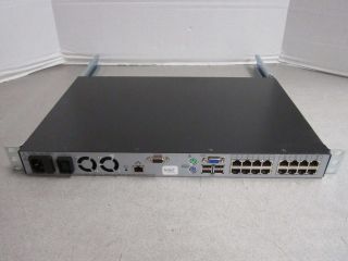 DELL POWEREDGE 2161DS 2 KVM OVER IP SWITCH CONSOLE W/ RACKMOUNTS JG a