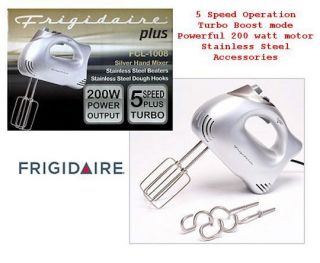 FRIGIDAIRE HAND MIXER 5 SPEED TURBO MODE ELECTRIC HANDHELD WHISK 