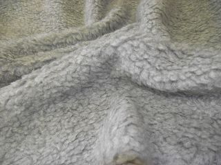 Faux Fur SHERPA FLEECE Fabric GREY   All Sizes Bulk Discounts FREE 