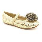 Stride Rite Buffy Youth Kids Girls Size 11.5 Gold Synthetic Flats 