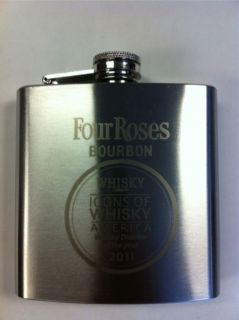 New Four Roses Stainless Steel flask 6oz single batch bourbon not Jack 