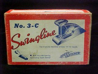 SWINGLINE ANTIQUE NO. 3 C SPEED FASTENER,STAPLER.WAR TIME PRODUCTION 