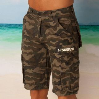Sonneti Close Camo Combat Short In Green From Get The Label