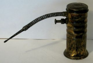 Vintage Brass EAGLE NO. 66 Oil Can Finger Pump Flexible Spout