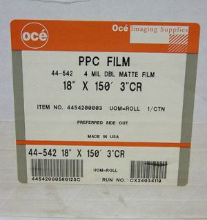 Oce PPC Double Matte Film 44 542 44542 18 x 150 x 3 Core 4454200003