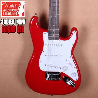 Squier By Fender Mini Stratocaster Torino Red Strat Electric Guitar 