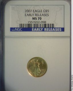   10 oz $5 Gold American Eagle NGC MS70 Early Release Perfect coin TCL
