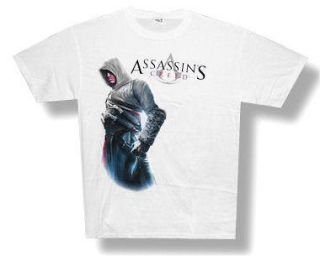 ASSASSINS CREED   WARRIOR VIDEO GAME XBOX WHITE T SHIRT   NEW ADULT 