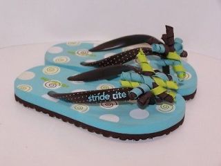 Stride Rite Baby Toddler Girls Thongs Sandals 7   8 NEW