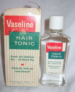 Vintage Vaseline Hair Tonic 2 Oz Bottle NIB