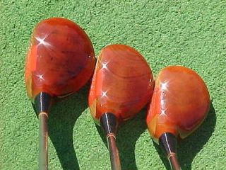 Spalding Registered Refinished Rare Set Golf Clubs Persimmon Driver 2 