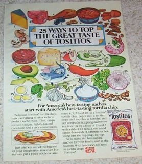 1983 Frito Lay Tostitos tortilla chips PRINT 1 page AD