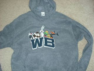 WARNER BROS studio store embroidered hoodie sweatshirt adult Large 