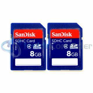 2x Sandisk 8GB SD SDHC Secure Digital Flash Cam Memory Card GENUINE 
