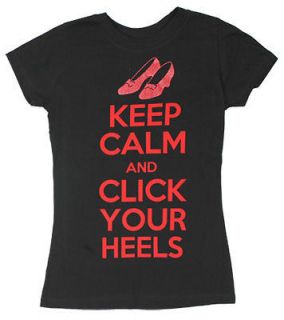 Keep Calm   Wizard Of Oz Sheer Junior Womens T shirt
