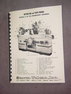 Storm Vulcan 15 & 15A Crankshaft Grinder Manual