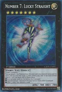 Number 7 Lucky Straight NM 1st Ed Yu Gi Oh GAOV 91 Galactic Overlord 