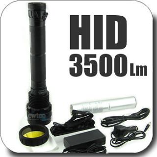 35W Xenon HID Flashlight 6000K 3500 Lumen torch Lamp