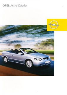 2002 Opel Astra Cabrio Bertone German Sales Brochure