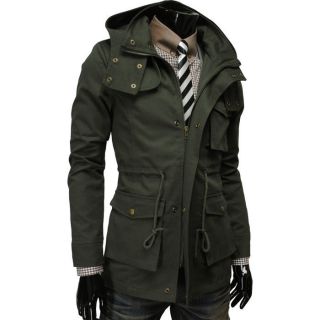 JK) THELEES MENS Mens Vintage Style Denim Safari casual Jacket L XL