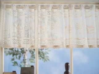 Window Charm Crochet Valance Pattern House Tree Motifs