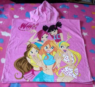 100%Cotton 120x60cm Pink Girls Poncho Beach Bath Hooded Towel NEW