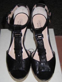   GALA ~ STRAPPY BLACK HIGH WOOD WEDGE ESPADRILLE SHOES ~ RARE SIZE 11