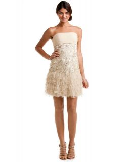 Sue Wong Beaded Tulle Leaves Cocktail Dress, NWT, Size 6