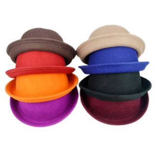   Style Wool New Fashion Women Cute Trendy Bowler Derby Hat Cloche JK01Z