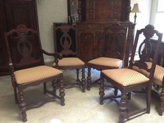 Mahogany Jacobean Dining chairs