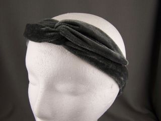  velvet velour turban twist headband head scarf wrap 33 long wired