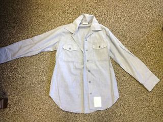 Womens Chambray Long Sleeve Utility Shirt Type II  US NAVY   Size 12 