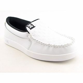 DC Villain Mens Size 7.5 White Leather Loafers Shoes