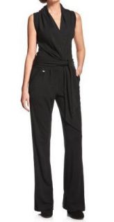  +Maland​rino Womens Tuxedo Jumpsuit Pants Suit All in One Black